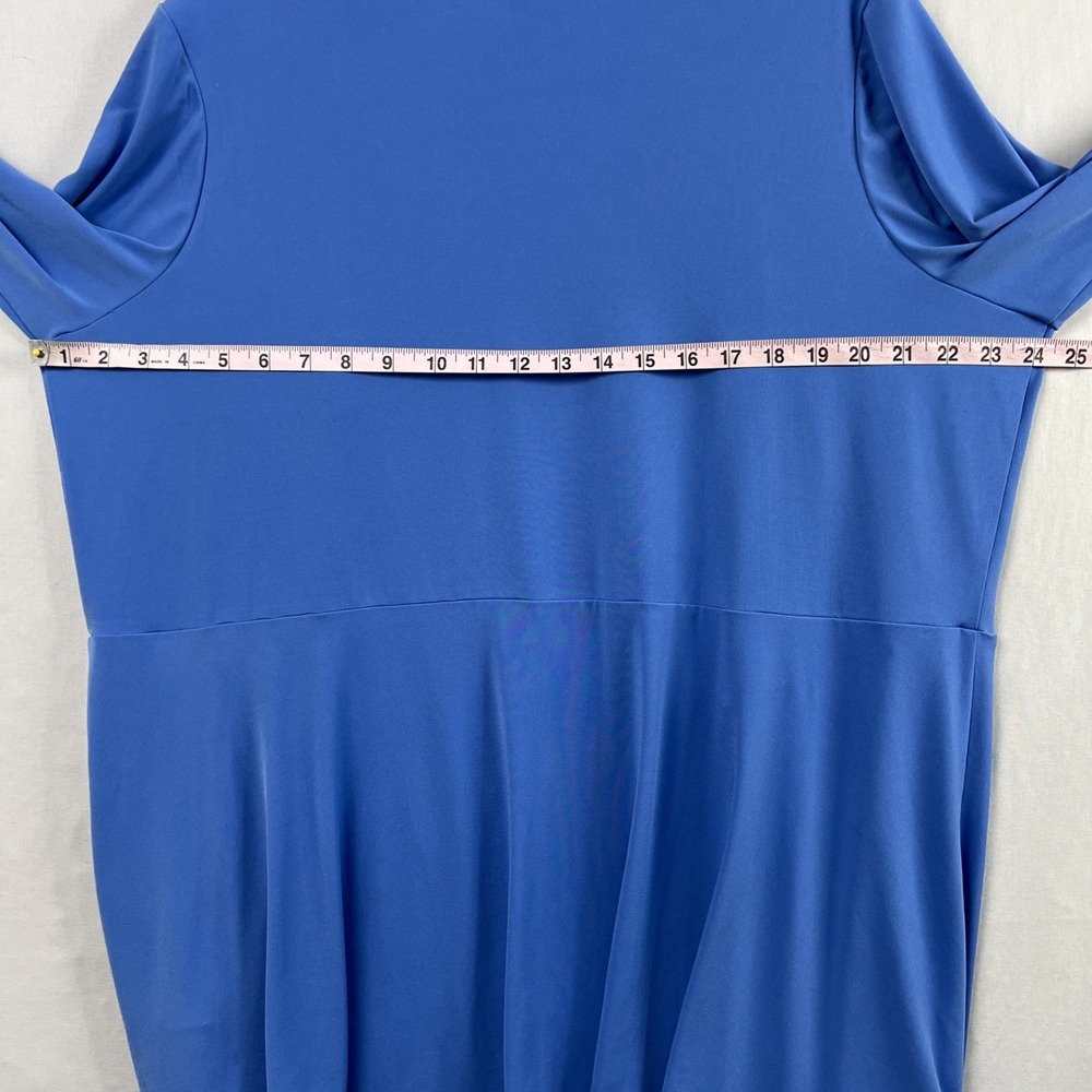 Susan Graver Open Front Duster Cardigan Womens Plus 1X Blue Stretch Relax Casual - Picture 8 of 12